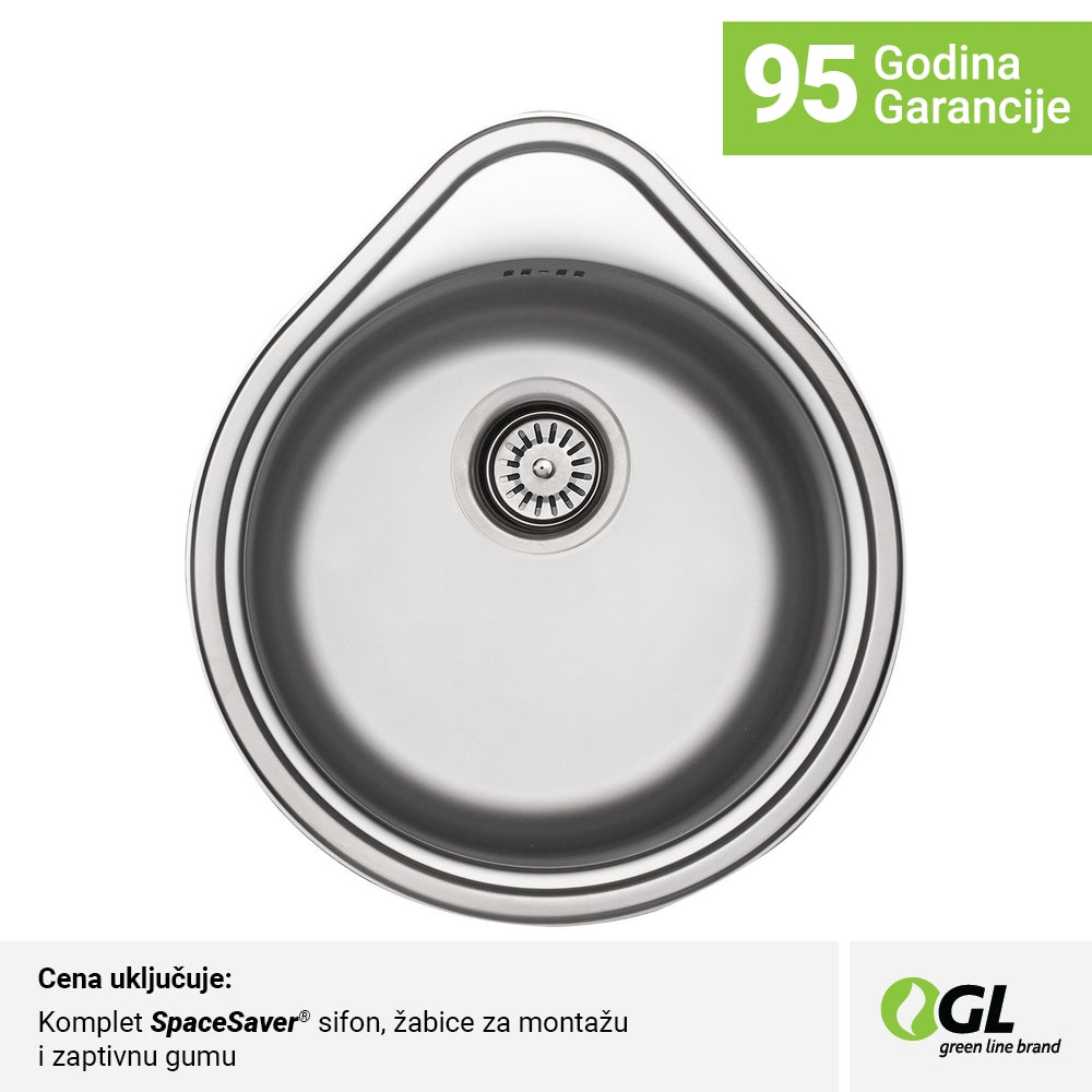 Inox mat jednodelna ugradna sudopera