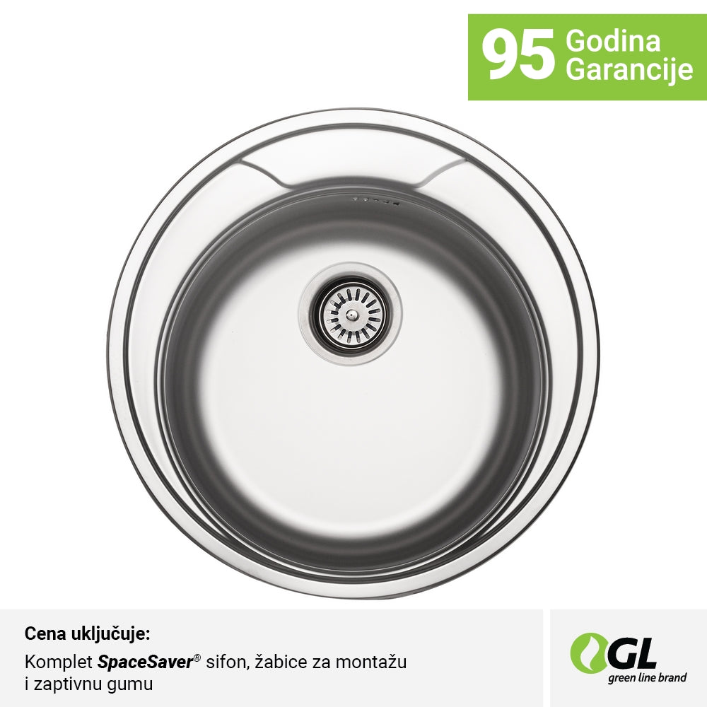 Inox linen jednodelna ugradna sudopera