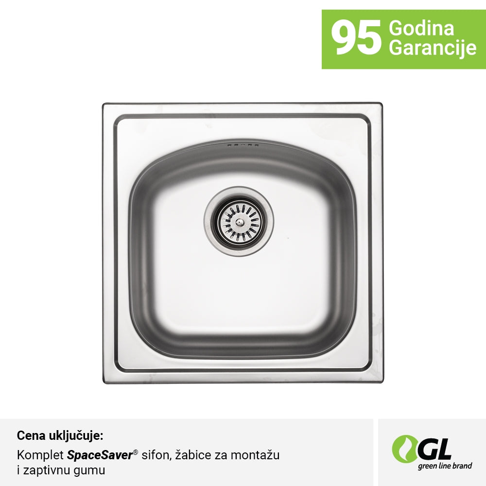 Inox mat jednodelna ugradna sudopera