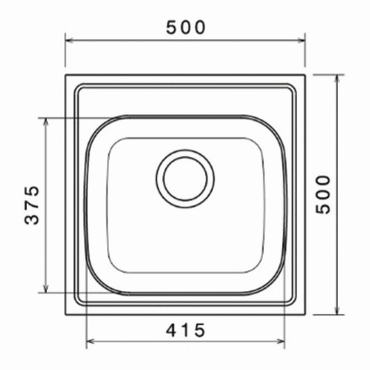 Inox mat jednodelna ugradna sudopera