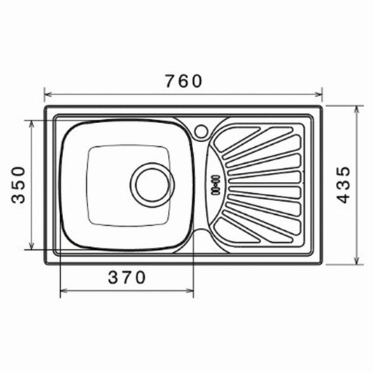 Inox mat jednodelna ugradna sudopera sa oceđivačem