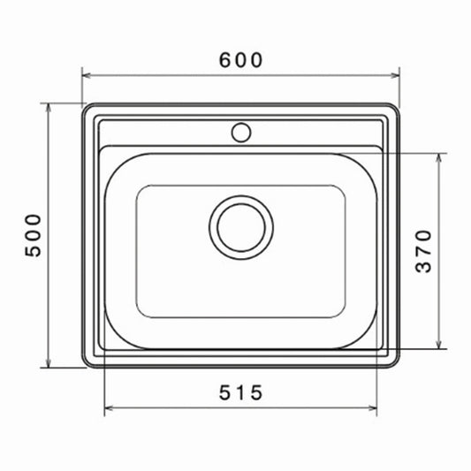 Inox mat jednodelna ugradna sudopera
