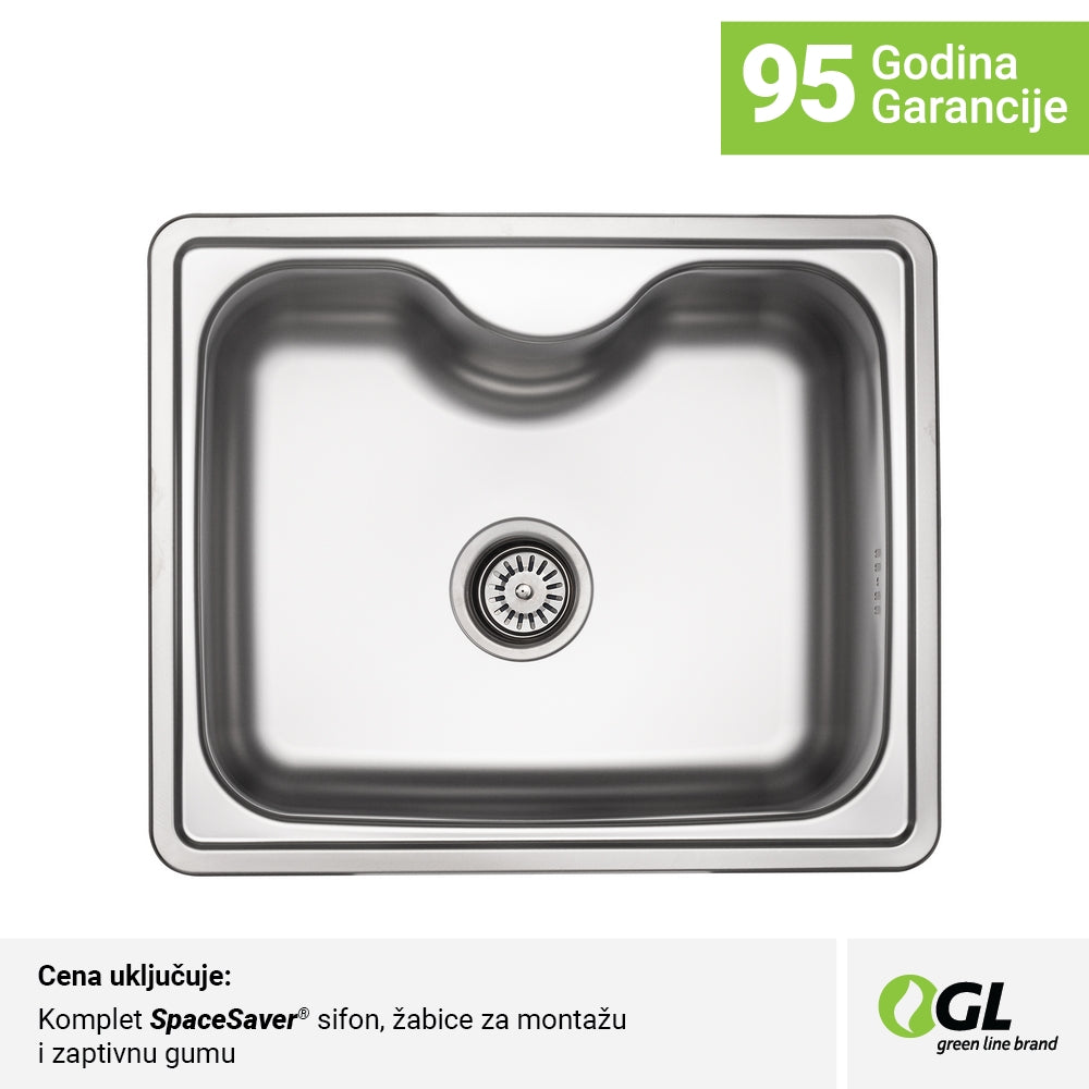 Inox mat jednodelna sudopera