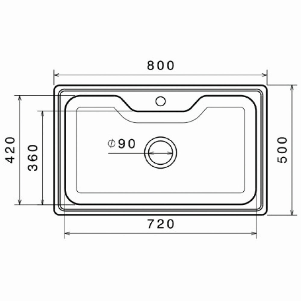 Inox mat jednodelna sudopera