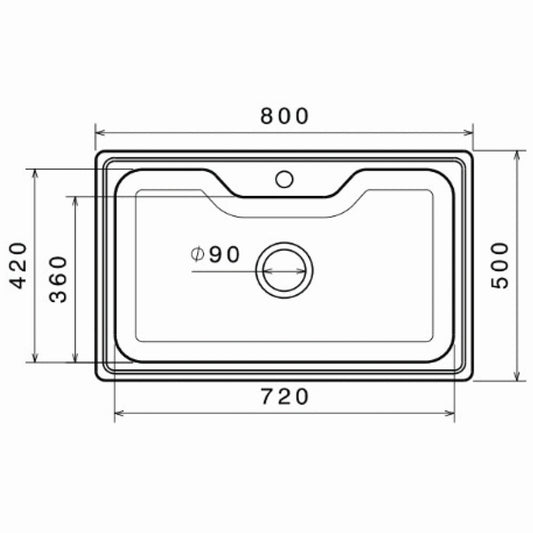 Inox mat jednodelna sudopera