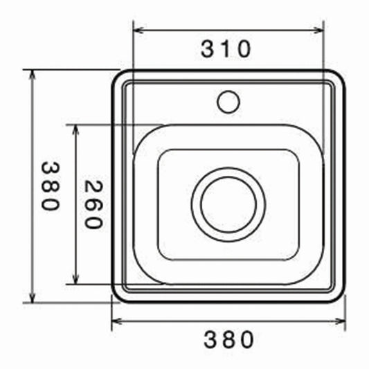 Inox mat jednodelna sudopera