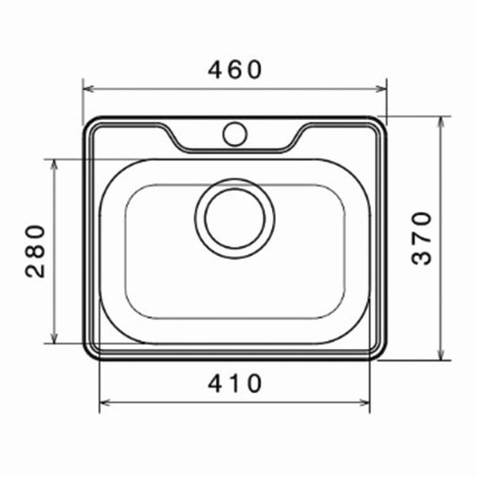Inox mat jednodelna sudopera
