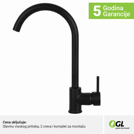 Kuhinjska slavina, crna, 2C