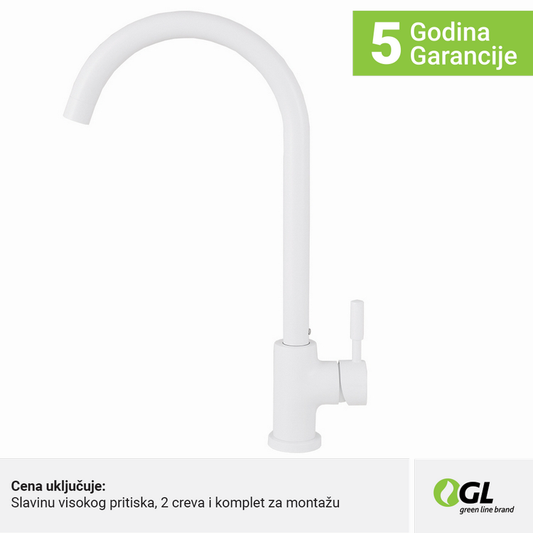 Kuhinjska slavina, bela, 2C