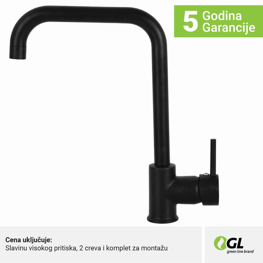 Kuhinjska slavina, crna, 2C