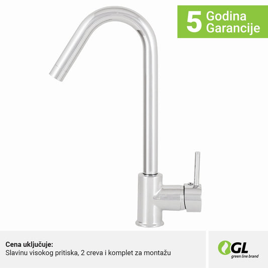 Kuhinjska slavina, hrom, 2C