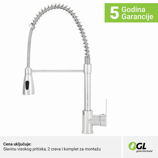 Kuhinjska slavina, hrom, 2C