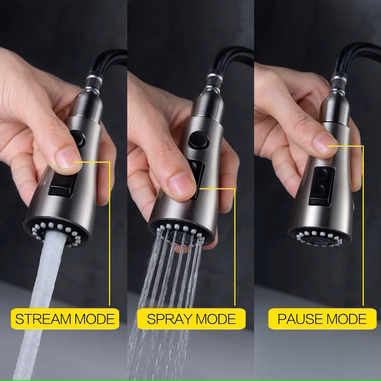 Kuhinjska slavina, inox, 2C, izvlačni tuš