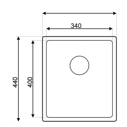 Inox sjajna jednodelna podgradna sudopera