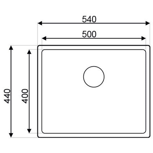 Inox sjajna jednodelna podgradna sudopera