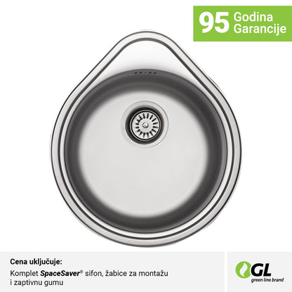 Inox mat jednodelna ugradna sudopera