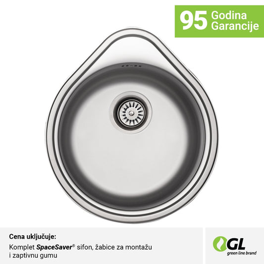 Inox mat jednodelna ugradna sudopera