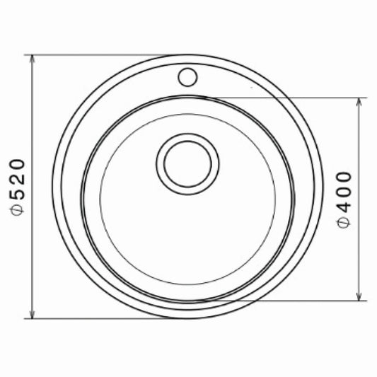 Inox mat jednodelna ugradna sudopera 