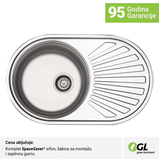 Inox mat jednodelna ugradna sudopera 