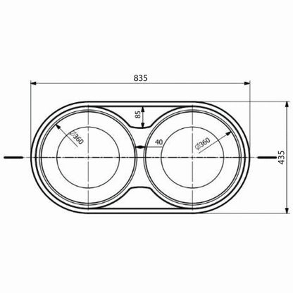Inox mat dvodelna ugradna sudopera 