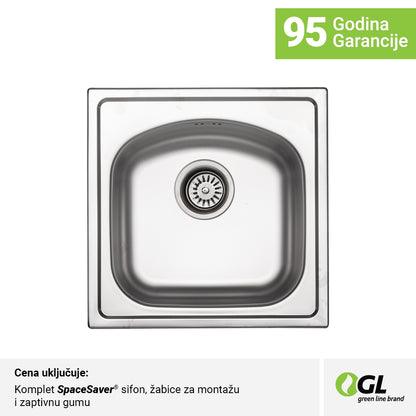 Inox mat jednodelna ugradna sudopera 