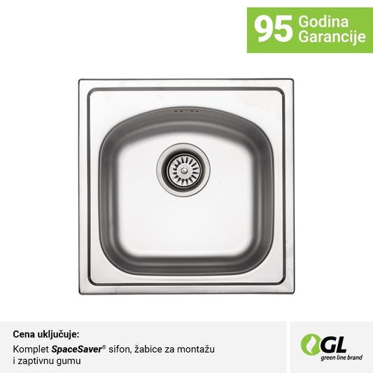 Inox mat jednodelna ugradna sudopera 