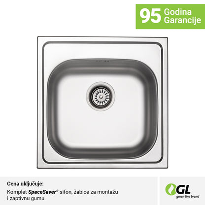 Inox mat jednodelna ugradna sudopera 