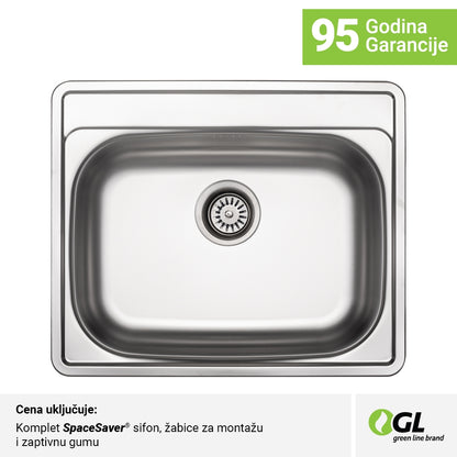 Inox mat jednodelna ugradna sudopera 