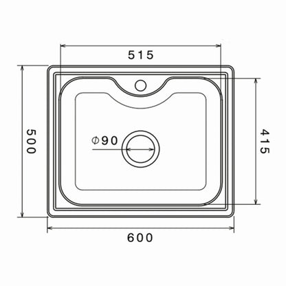 Inox mat jednodelna sudopera