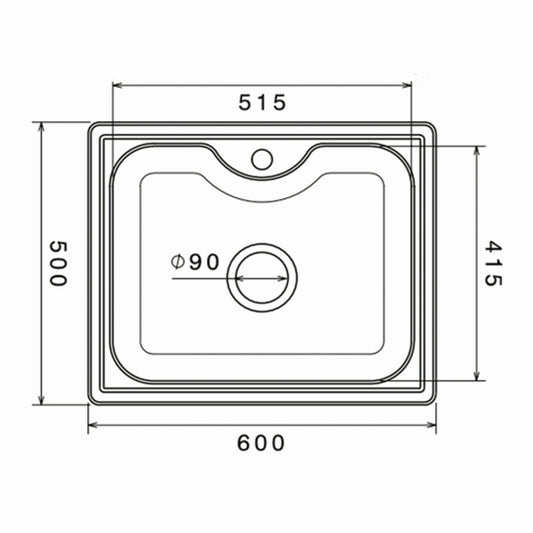 Inox mat jednodelna sudopera