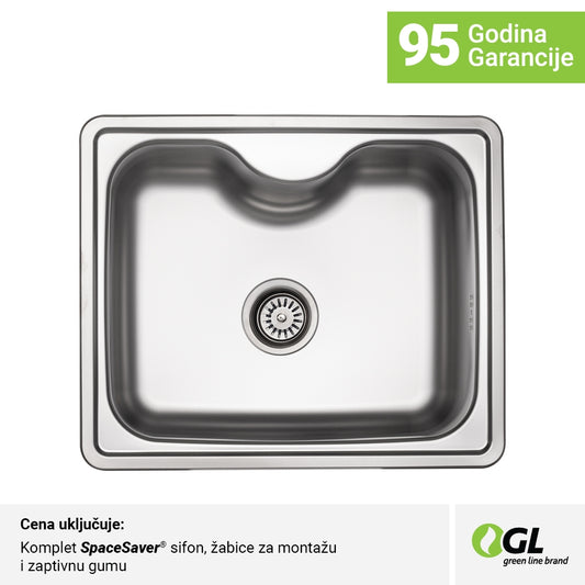 Inox mat jednodelna sudopera
