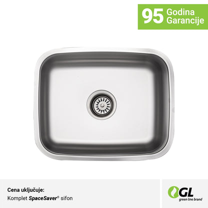 Inox mat jednodelna podgradna sudopera