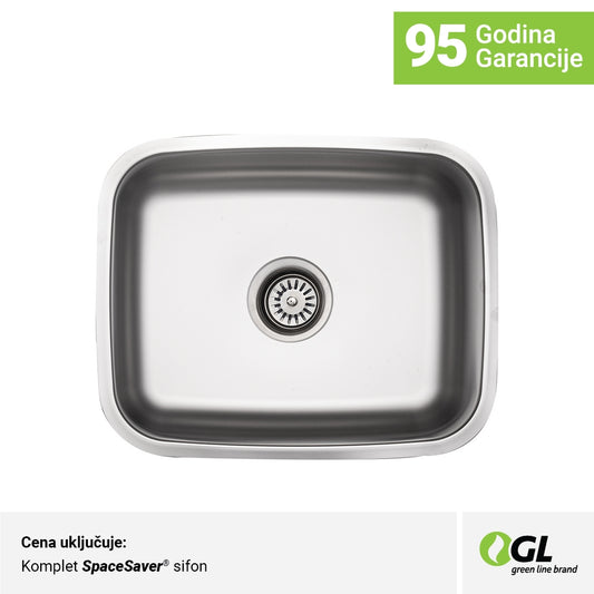 Inox mat jednodelna podgradna sudopera