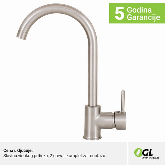 Kuhinjska slavina, inox, 2C