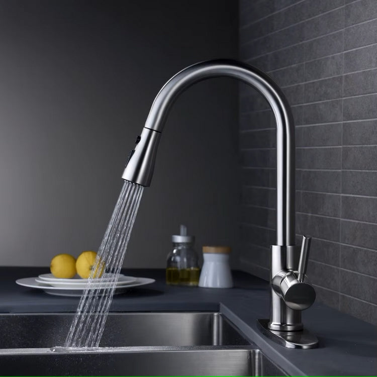 Kuhinjska slavina, inox, 2C, izvlačni tuš