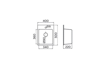 METALAC XQUADRO 40 sa sifonom